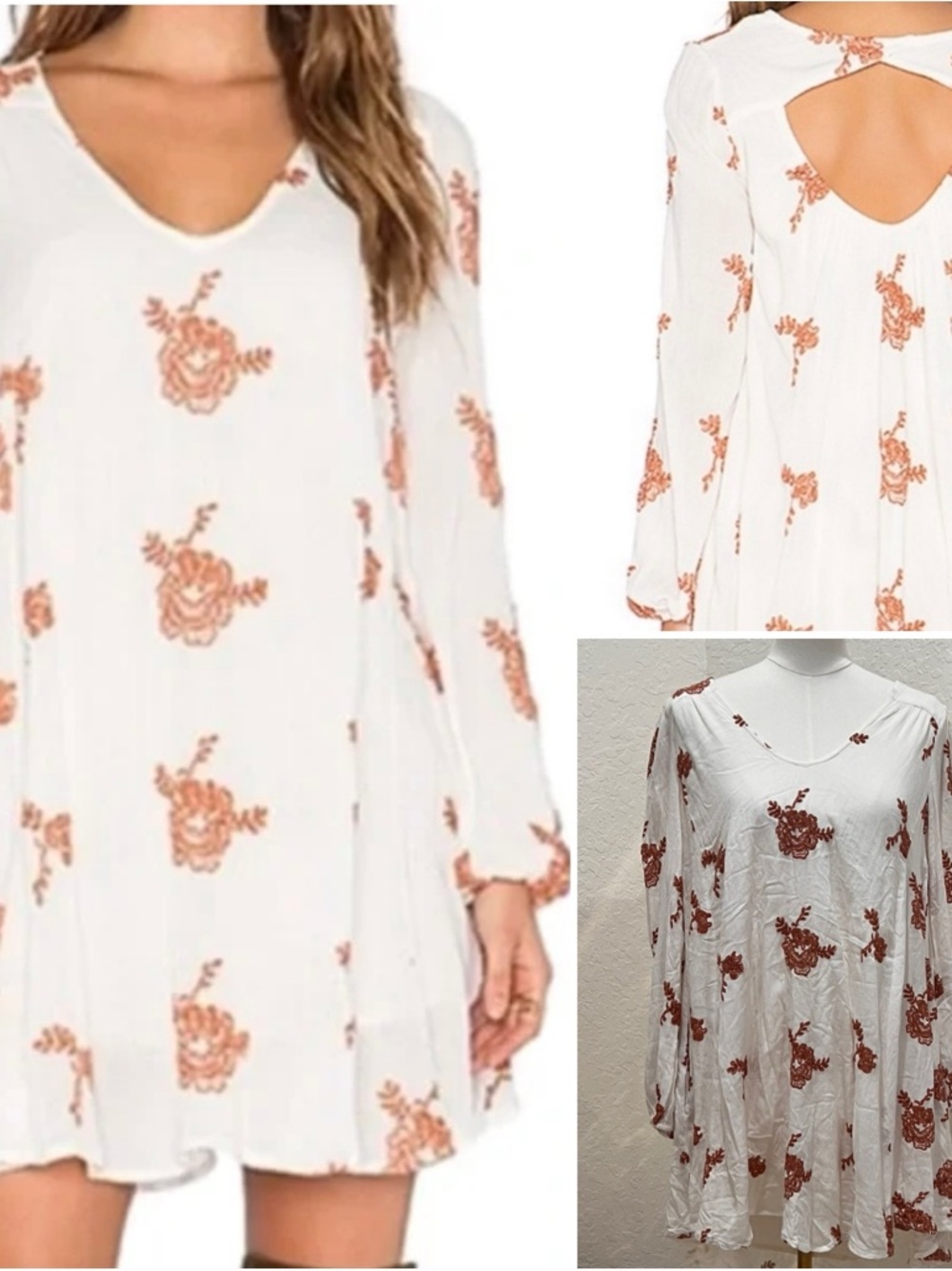 Free People's "Emma" Embroidered Mini Dress